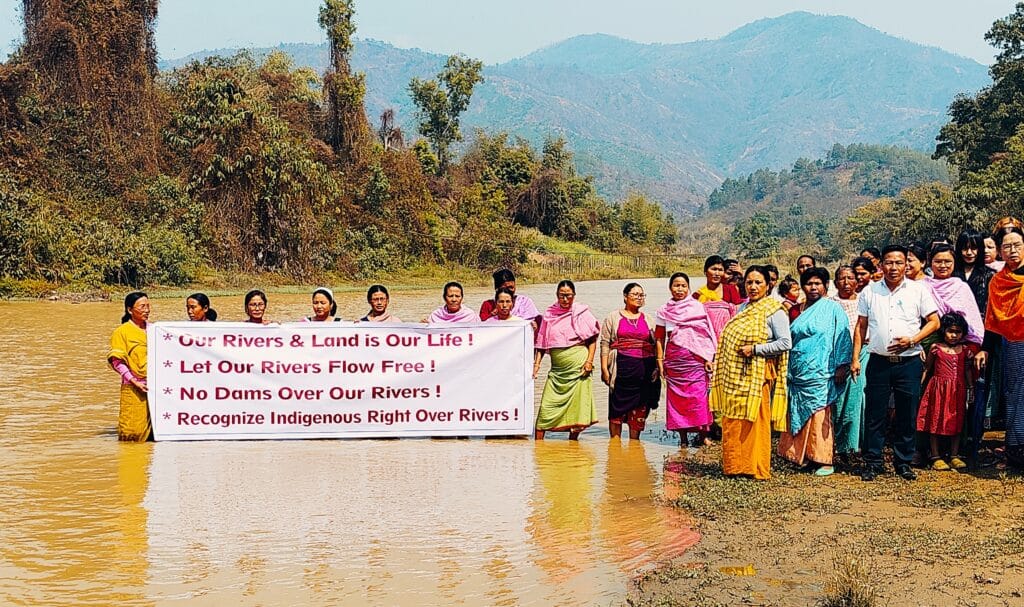 Mobilization of Meitei people in Nungbrung village, Manipur - Let the Thoubal River flow free & No to Dams in Manipur 14 March 2025. picture by Kiranmala Lais - Copy